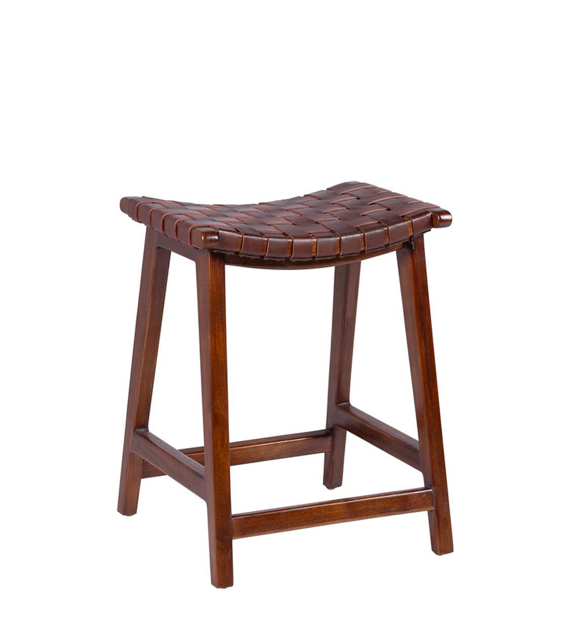 Sgabello da Bar High Braided Leather di Moycor