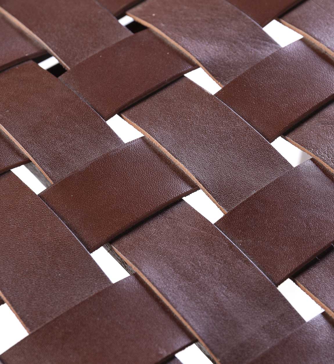 Sgabello da Bar High Braided Leather di Moycor