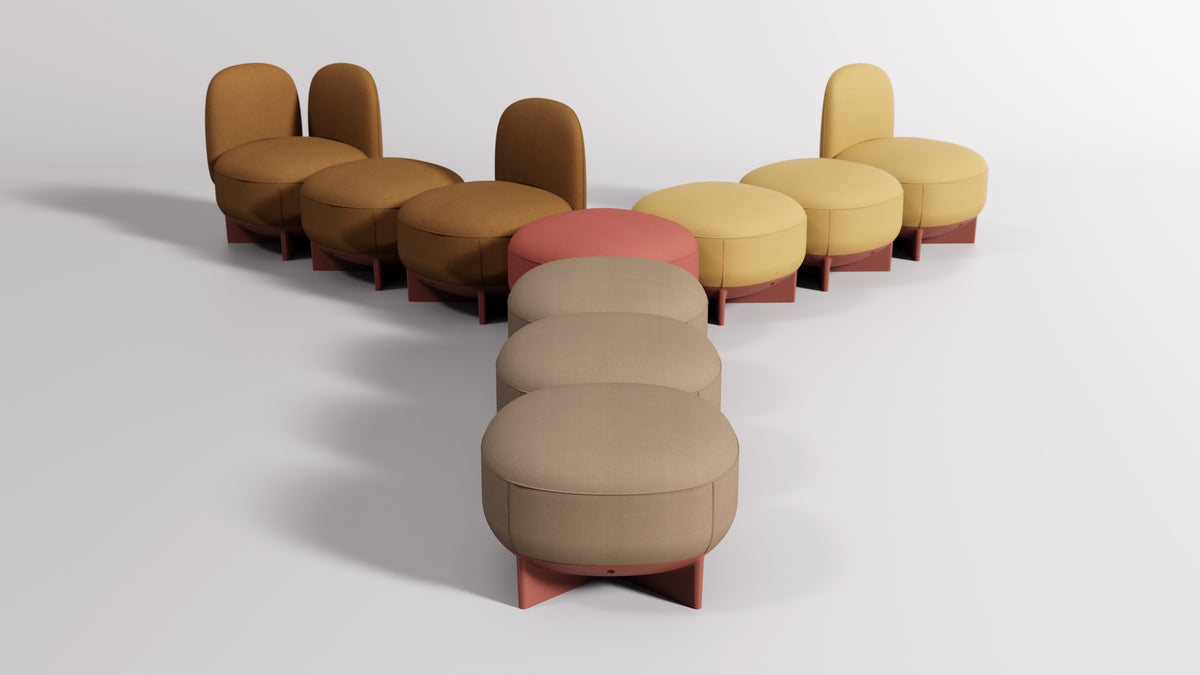 Pouf To-Go Armrest and Back di Gaber