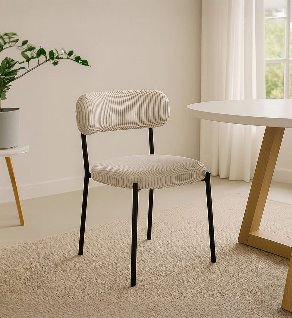 Sedia Imbottita Kaiho Beige di Moycor