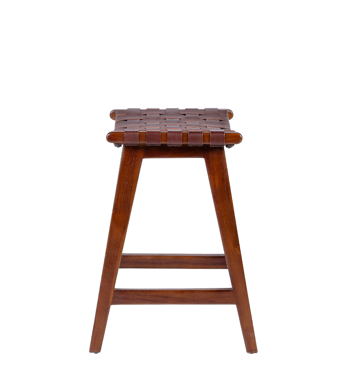 Sgabello da Bar High Braided Leather di Moycor