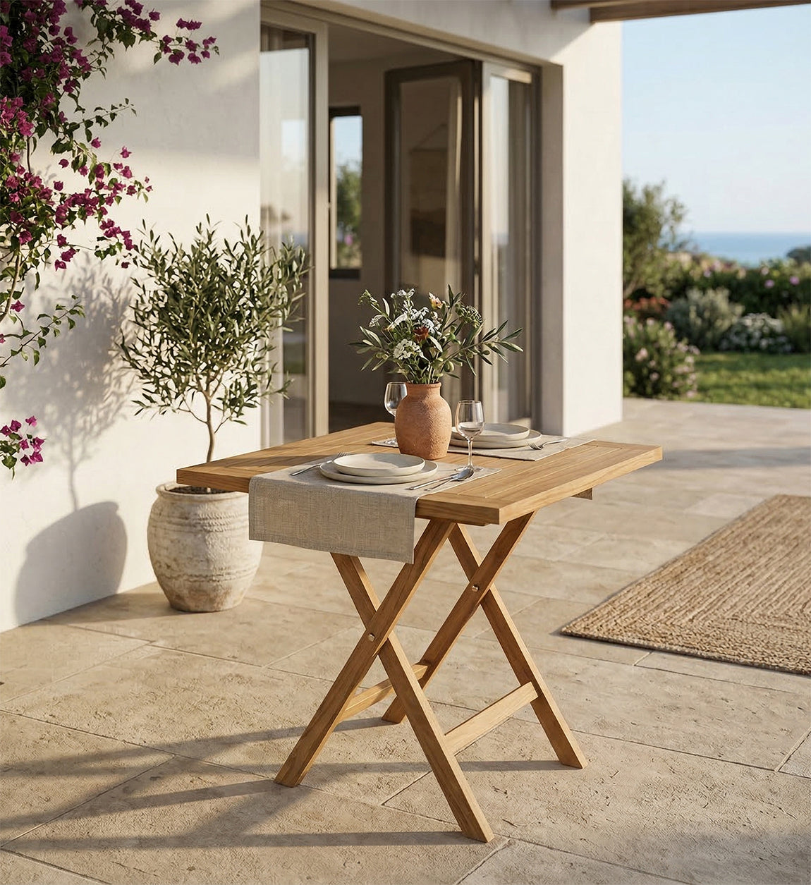 Tavolo Pieghevole da Giardino di Moycor
