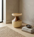 Mostra immagine Sgabello in Legno Suar Vanilla di Moycor 2