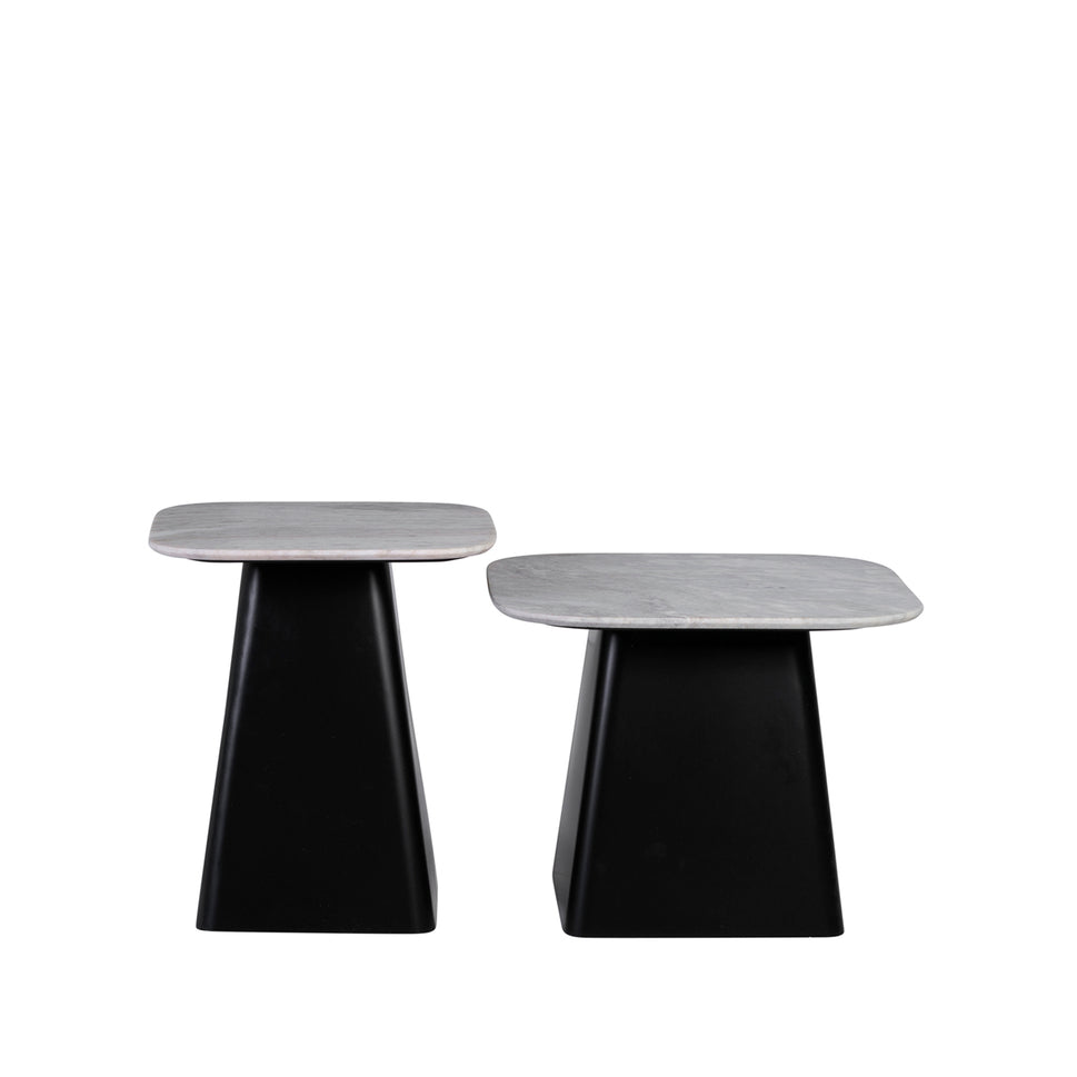 Tavolino in Marmo Black Marble Set di 2 – Moycor