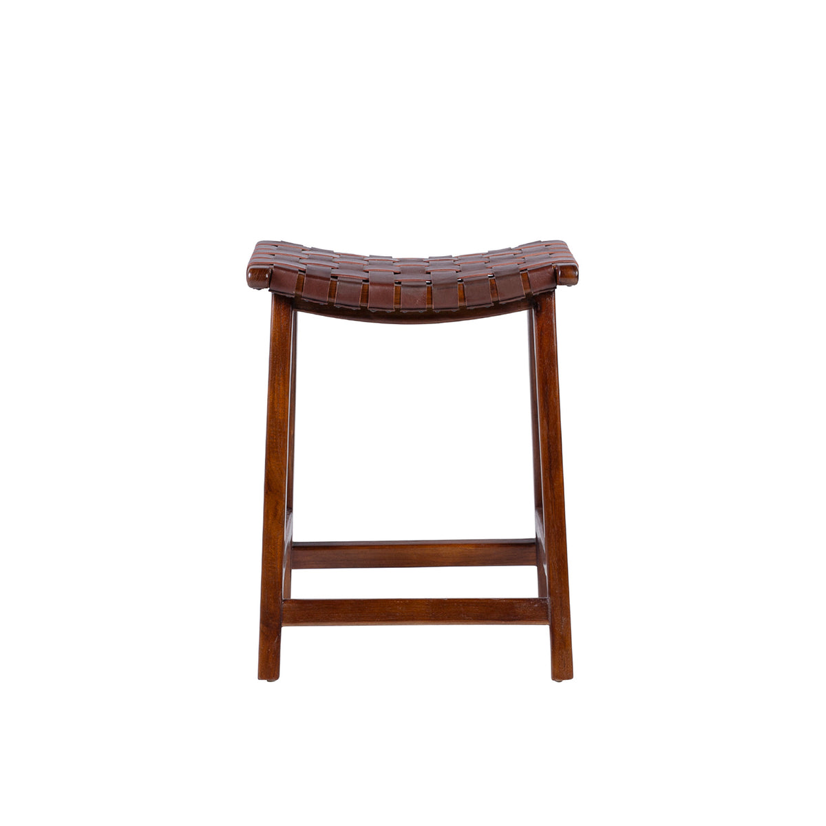 Sgabello da Bar High Braided Leather di Moycor